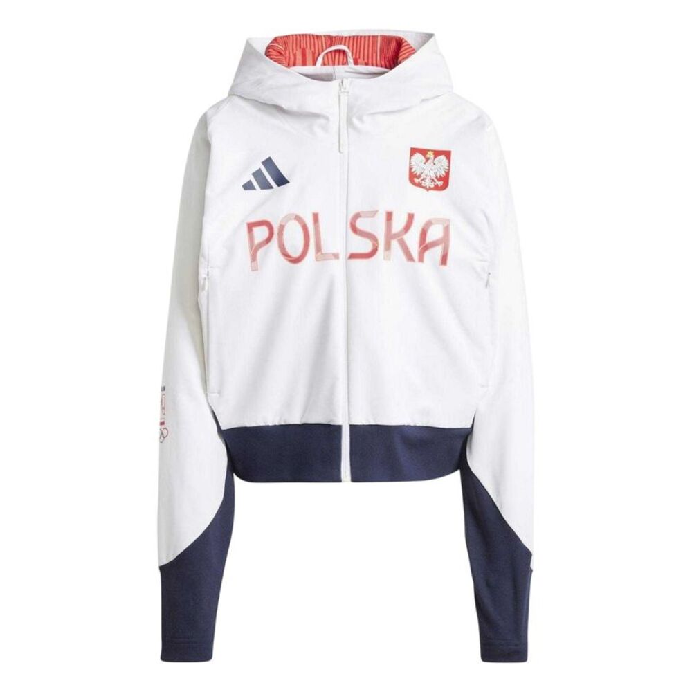 Adidas Womens/Ladies Poland Tracksuit Top / White